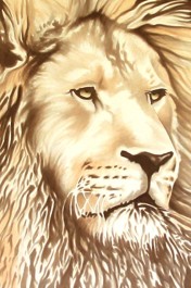 Lion, Acrylic Painting by Dzmond